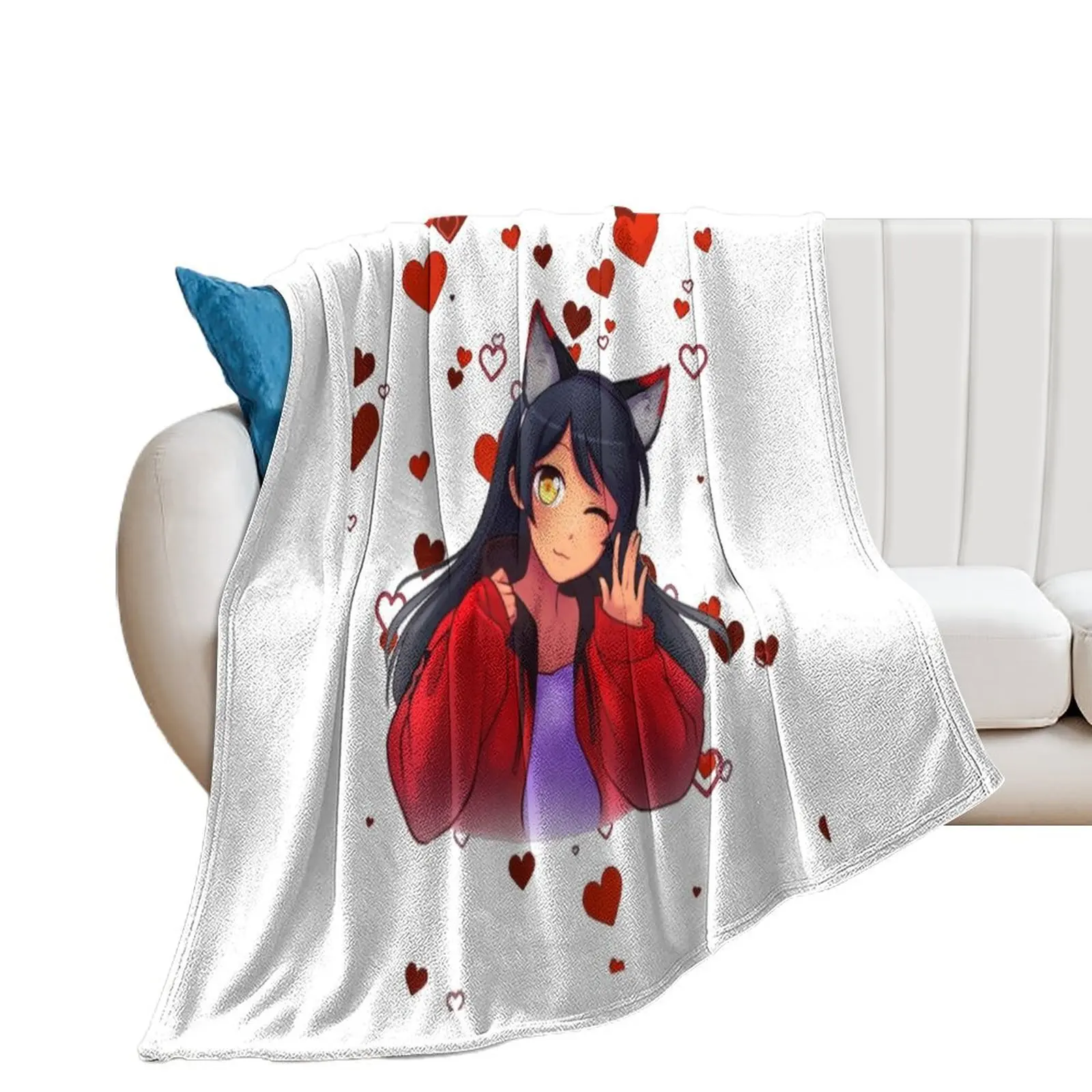 cute aphmau Throw Blanket Bed Sofa Quilt Blankets