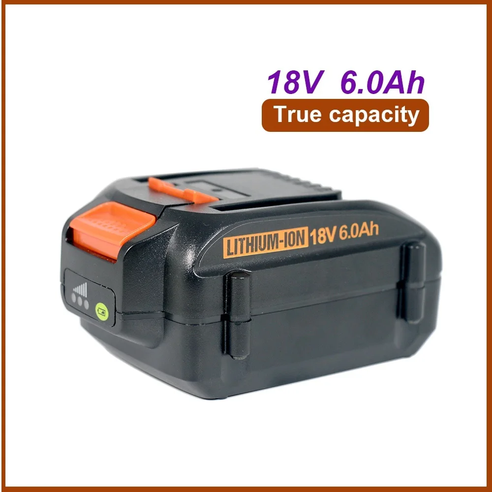 WORX電動工具およびガーデンツール用 20V 3Ah 5Ah 6Ah リチウム電池 電気充電表示 Worx WA3512 WA3551 WA3553 WA3570対応