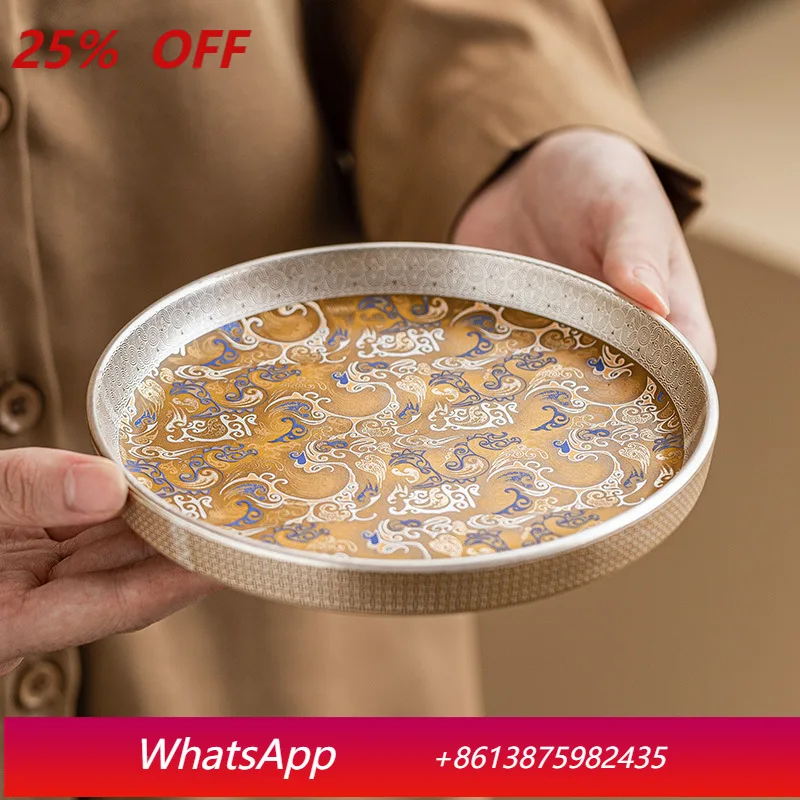 

LTT Dragon Four Sea Kettle Holder Tray Ceramic Dry Bubble Plate Pot Tray Base Refreshment Tray