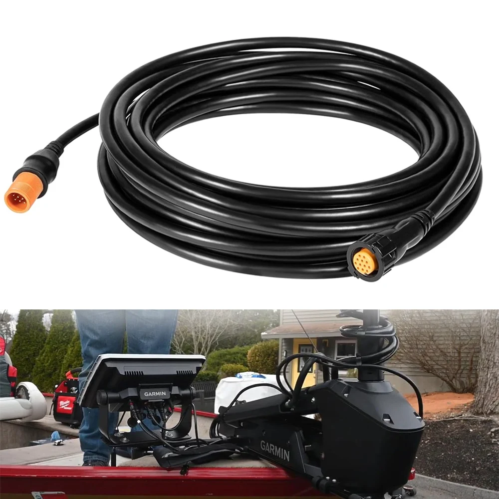 YGAQUA  Garmin Extension Cable 010-11617-42 Extension Cable, for XID Xdcr, Transducers 12-pin 30 Feet(9m)