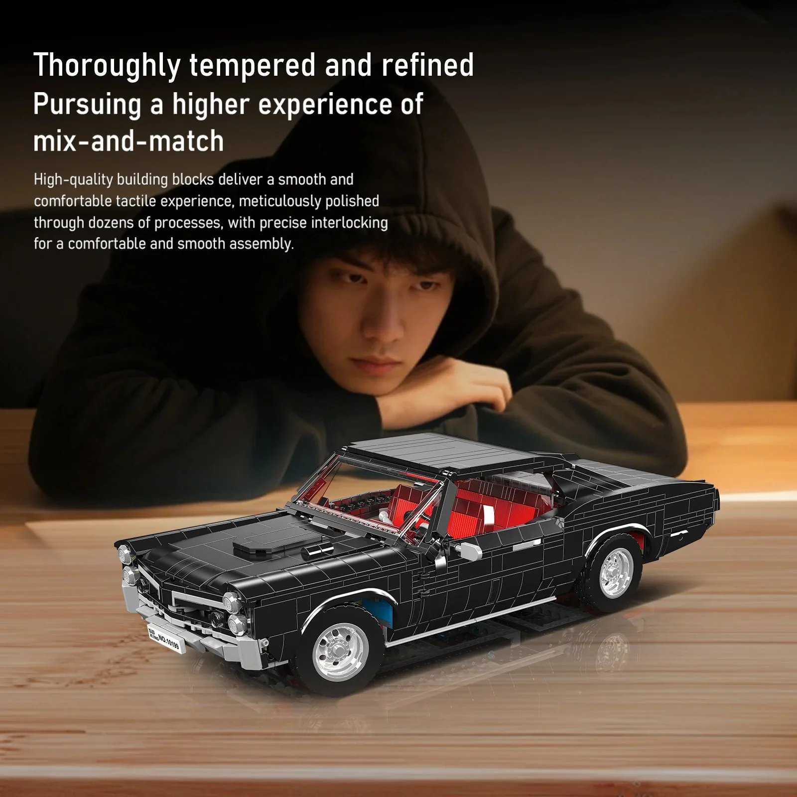 Mould King 10199 1563PCS Muscle Car Building Blocks Technical Sports Vehicle Model Bricks Assembly Toy Kids Ideal Birthday Gift