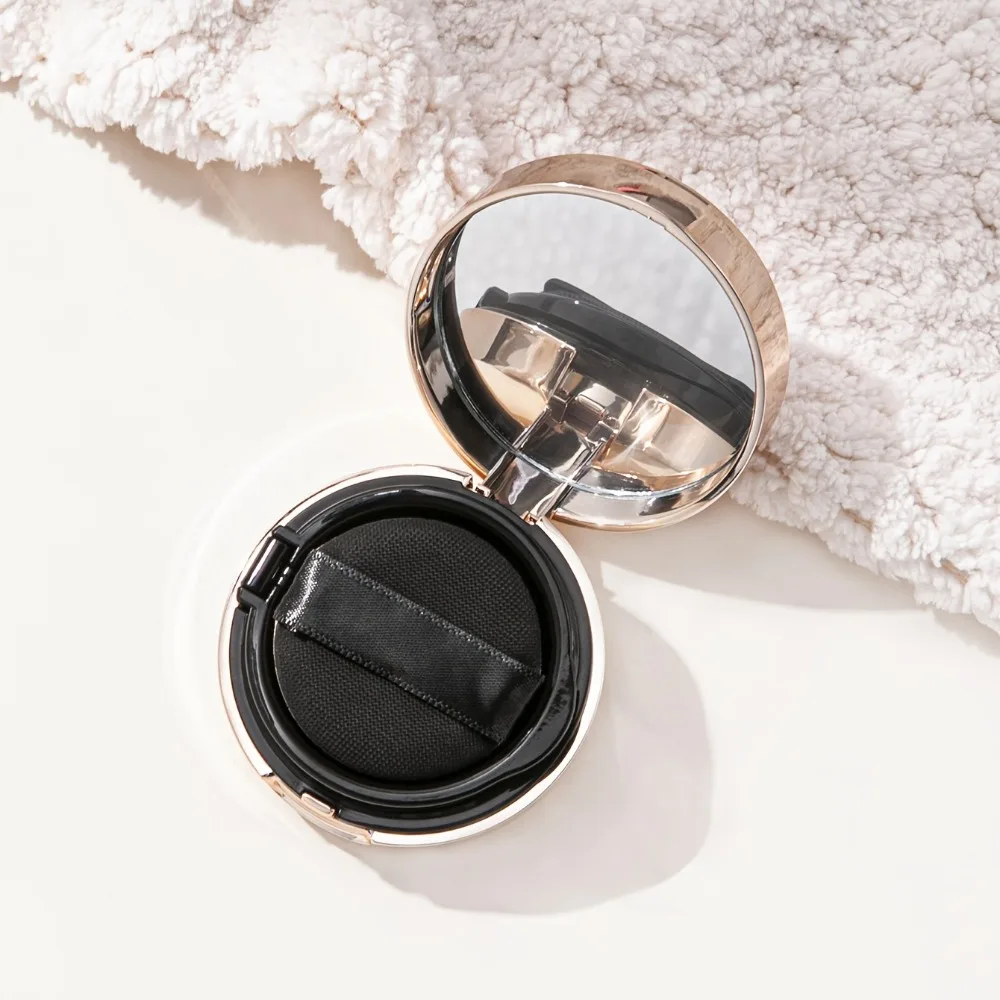 ​1Pc Refillable Air Cushion Foundation Case Empty DIY Box with Portable Mirror Compact Storage for Makeup Cosmetic Sponge Puff​