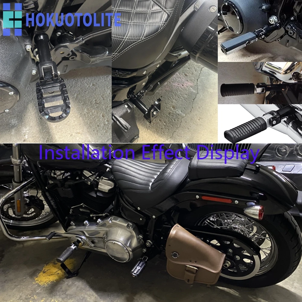 Motorcyce Passenger Footpeg Support Kit For Harley Softail Fat Bob Low Rider 2018 2019 2020 2021-2025 Foot Peg Mounts Clevis
