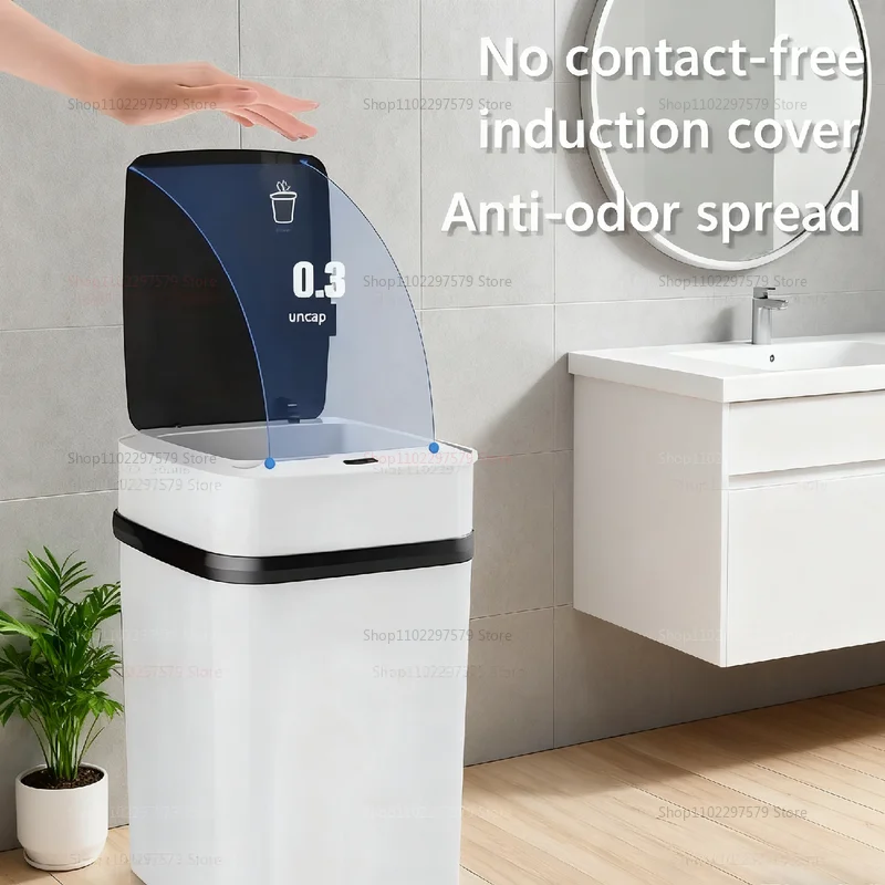 2026 13L الذكية حر اليدين استخدام Touchless الحمام سلة المهملات محس حركة سلة المهملات لمكتب غرفة نوم غرفة المعيشة المرحاض المطبخ