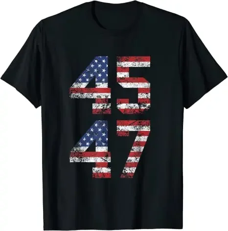 45 47 Donald Trump 2024 Take America Back Election - The Return T-Shirt Funny Pro-Trump Fans Tee Tops 4th of July Costume Gifts