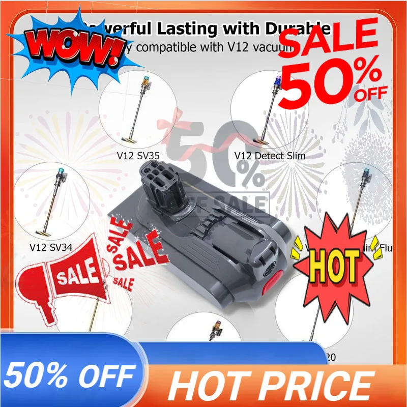 SWZY New 25.2V 6.8Ah For Dyson V12 Series SV20 SV30 SV34 SV35 Replacement Battery Vacuum Cleaner Battery