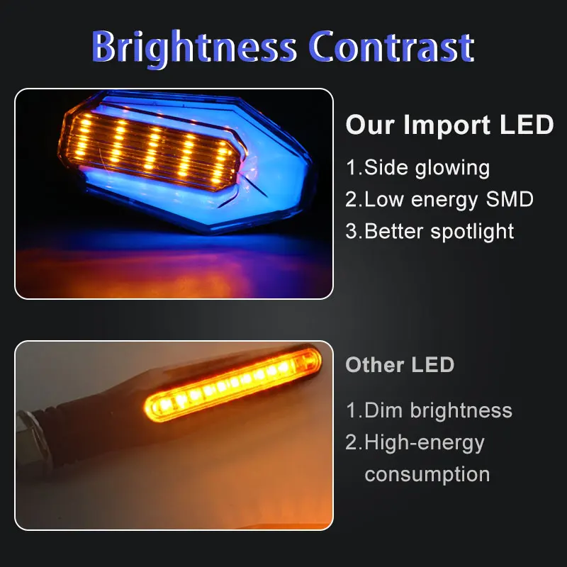دراجة نارية بدوره إشارات ضوء Led وامض مقاوم للماء الذيل ل 65 Led قطاع للدراجات النارية الدراجة هوندا Msx 125