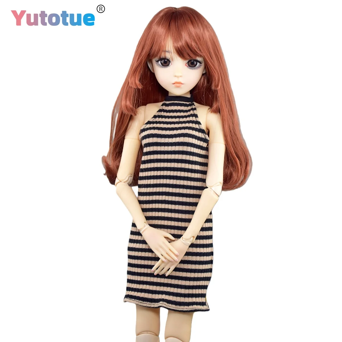 

YUTOTUE 60cm Height Pretty Girl Doll Dress Socks Shoes Wig Full Set Included 1/3 Size BJD Doll Toy Gift