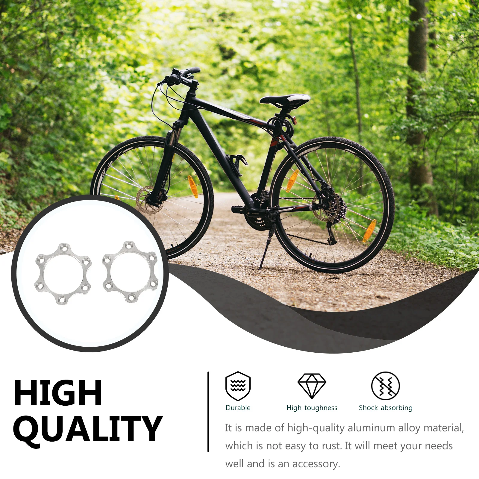 

2pcs Disc Brakes Conversion Seats 6 Holes Adapter For Mountain Road Bikes Hubs Disc Adapters Bicycle Accessories