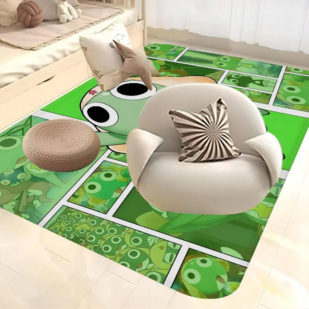 Comedy Anime S-Sgt. F-Frog Floor Mat Cheaper Anti-slip Modern Living Room Balcony Printed Bedside Mats