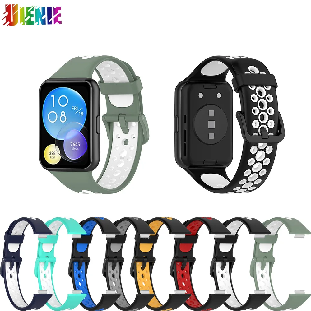 Sport Silicone Band Watch Strap Correa Wristband Breathable Bracelet Accessories Smartwatch For Huawei Watch FIT 2/ FIT 2 Active