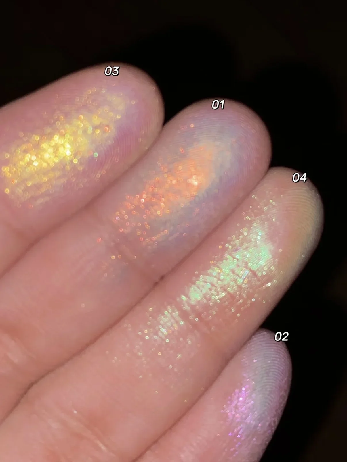 RMT High Gloss Chameleon Highlight Viola opaco Polvere fine Crema Fard Lucido Viso Schiarente Piastra integrata Trucco ROMATICO