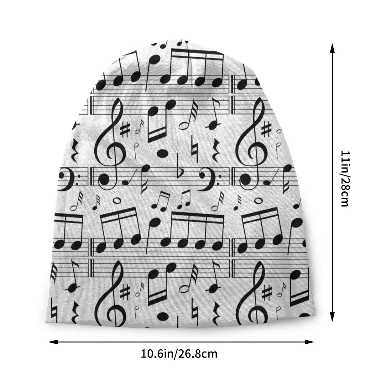 Thin Bonnet Hats Men Women's Music Notes Scales Cap Design Skullies Beanies Caps