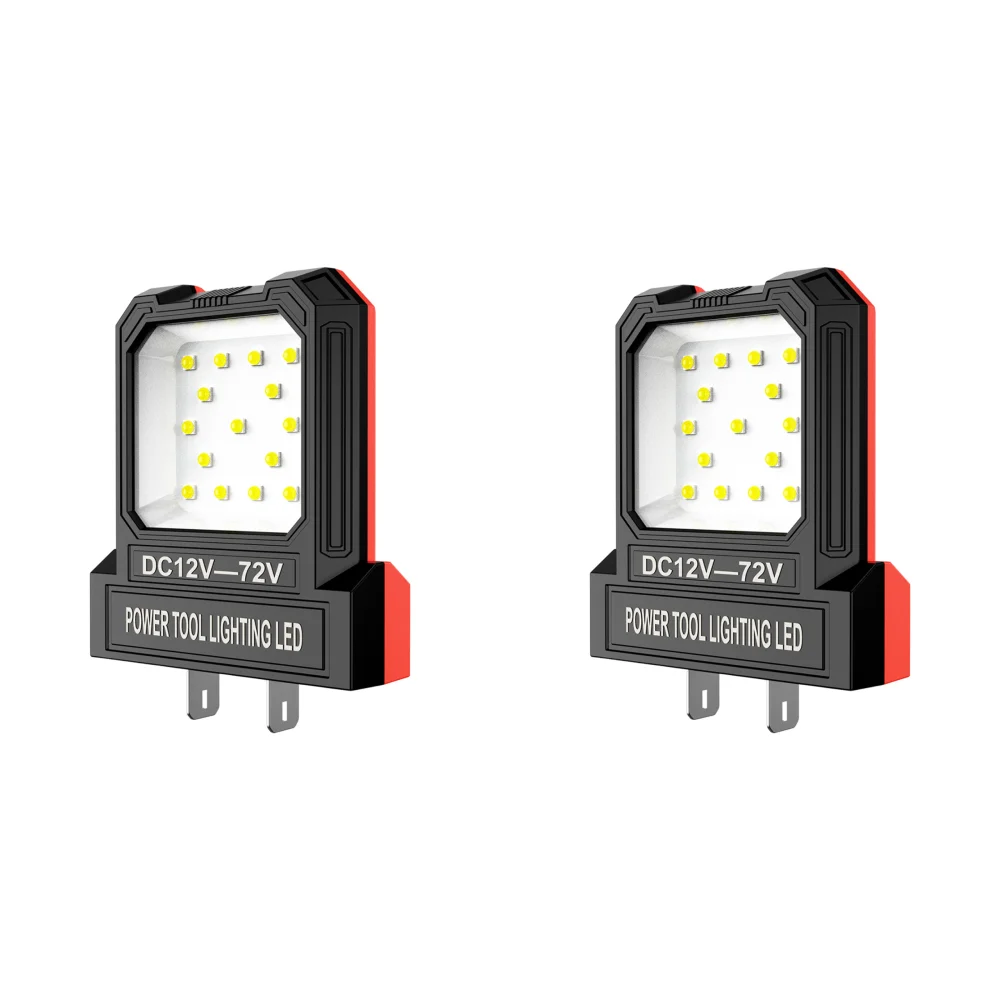 12V-72V LED Mini Pocket Work Light 2 Mode Lighting Floodlight No Battery (Red)