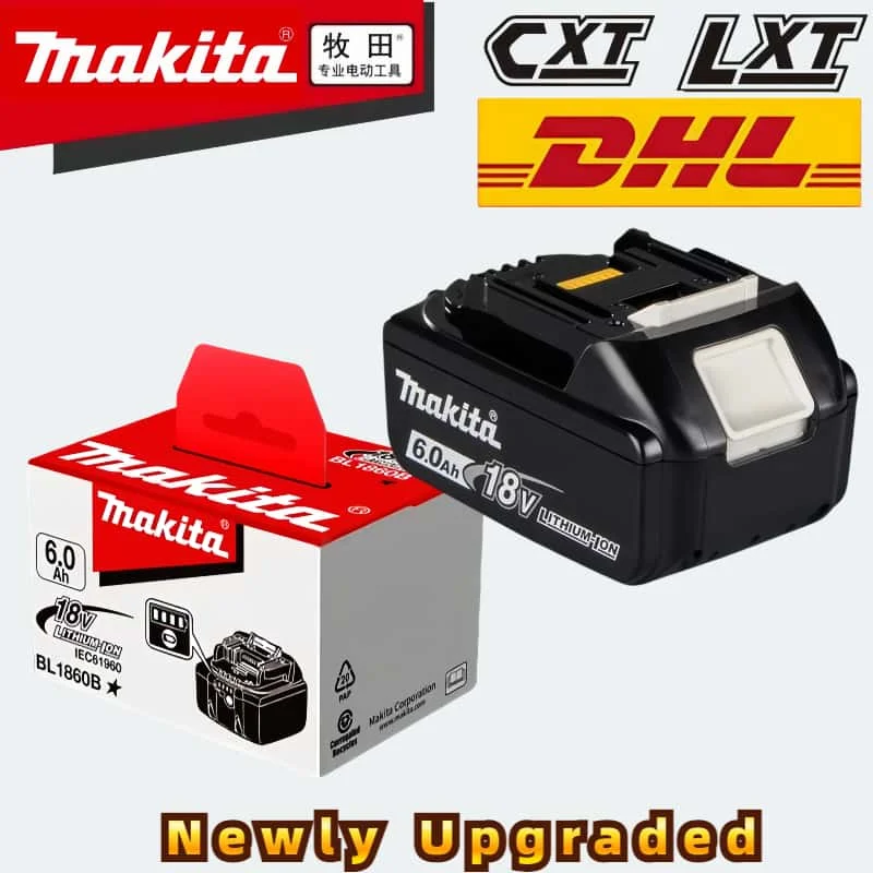 

6.0Ah for Makita 18V18650 batteries DTD173,DGA404,DHP485,DHR242,DTW190,DTW285,DTD172 power tools NEW original Makita 18v battery