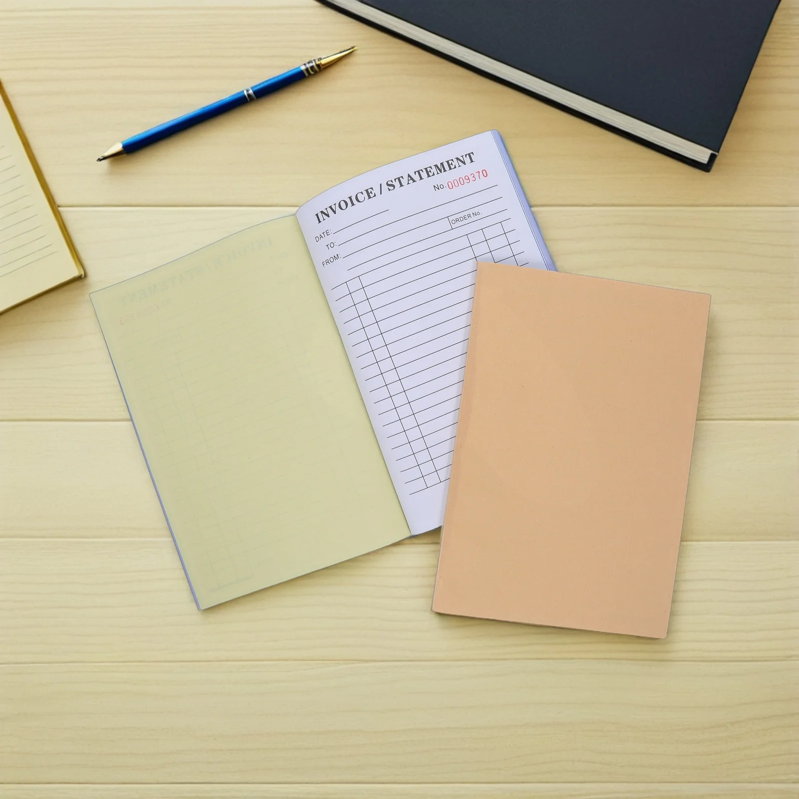 2 قطعة لوحة الفاتورة الورقية 8.25 "X 5.7" كتاب استلام المقاول للأعمال الصغيرة أشكال طلب العمل المالي ذاتية التكرار #3