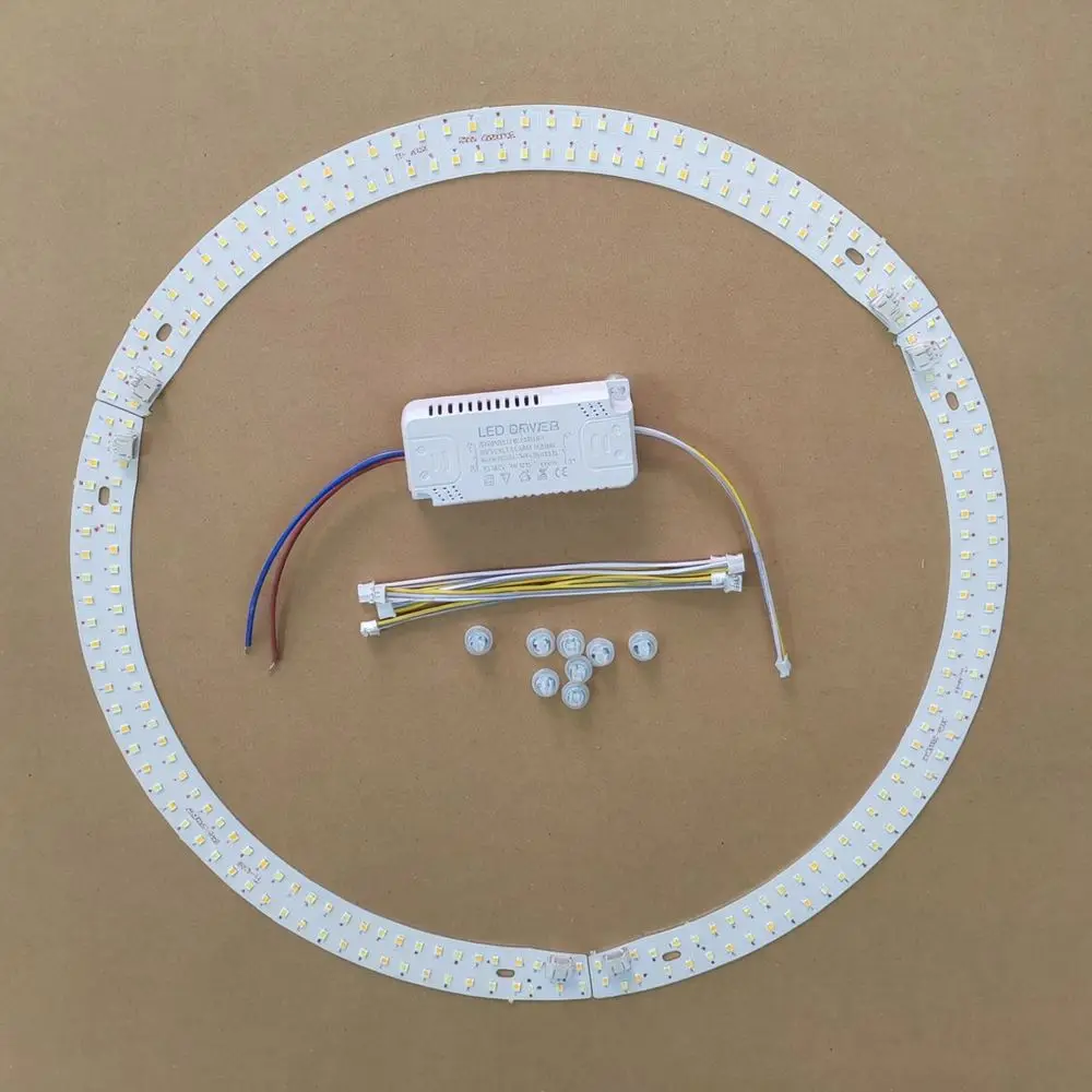 LED Strip Lighting Module For Pumpkin Ceiling Lamps Curved Board Three Color Dimmable Replacement Parts Fixture Accessories