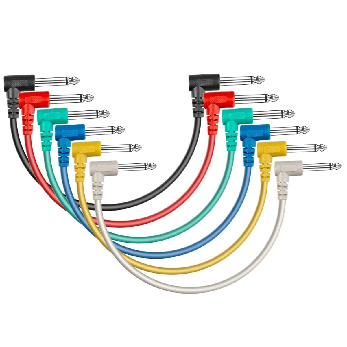 Miwayer Guitar Effect Pedal Board Patch Cable 1/6 Pack,1/4