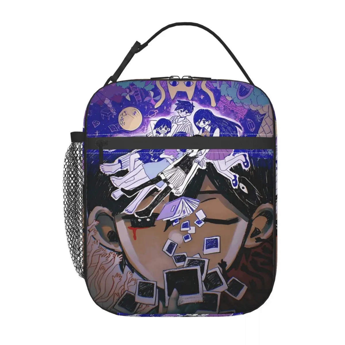 Anime Basil Sunny Omori Game Lunch Bag Portable Insulated Lunch Box Work Print Cooler Bag Casual Waterproof Thermal Lunch Bags