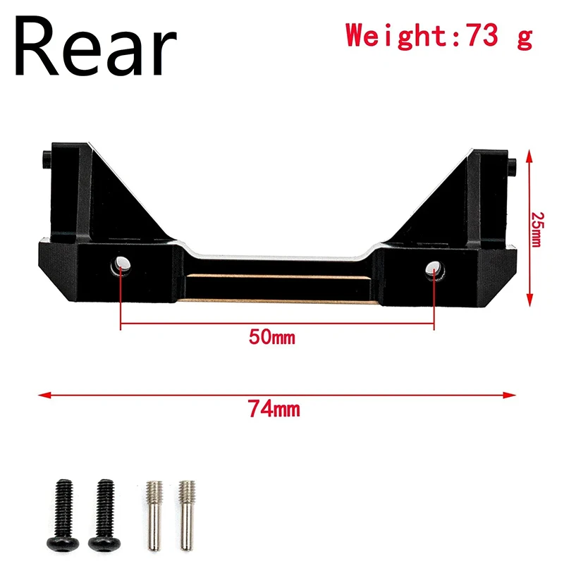 Mosiężne mocowanie przedniego i tylnego zderzaka RC do RGT EX86190 EX 86190 LC76 1/10 RC Crawler Car Upgrade Parts