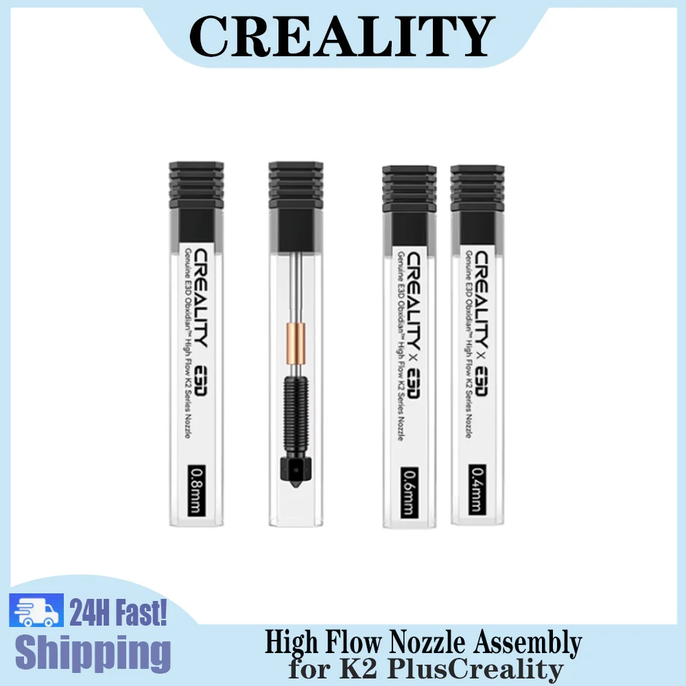 

Creality K2 Series Genuine E3D Obxidian™ High Flow Nozzle Assembly 0.4/0.6/0.8mm for K2 Plus Creality Hi 3D Printer Accessories