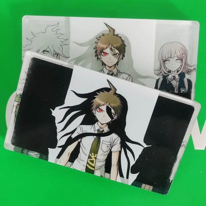 Anime Game Danganronpa Cosplay Nagito Komaeda Hinata Hajime Cartoon Acrylic Flowing Quicksand Mahjong Ornament Student Gifts