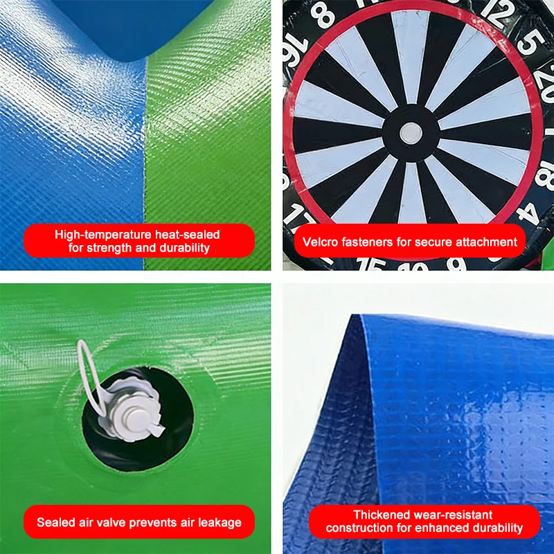 Inflatable Soccer Dartboard Fun Sports Game Props 100 Percent Accurate Outdoor Team Building Sticky Target Magic Tape Dart Board
