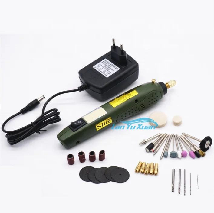 P500-11 Mini Electric Grinding Set Cutting Drilling Milling Engraving DIY Jade Wood Carving Machine Polishing Accessories