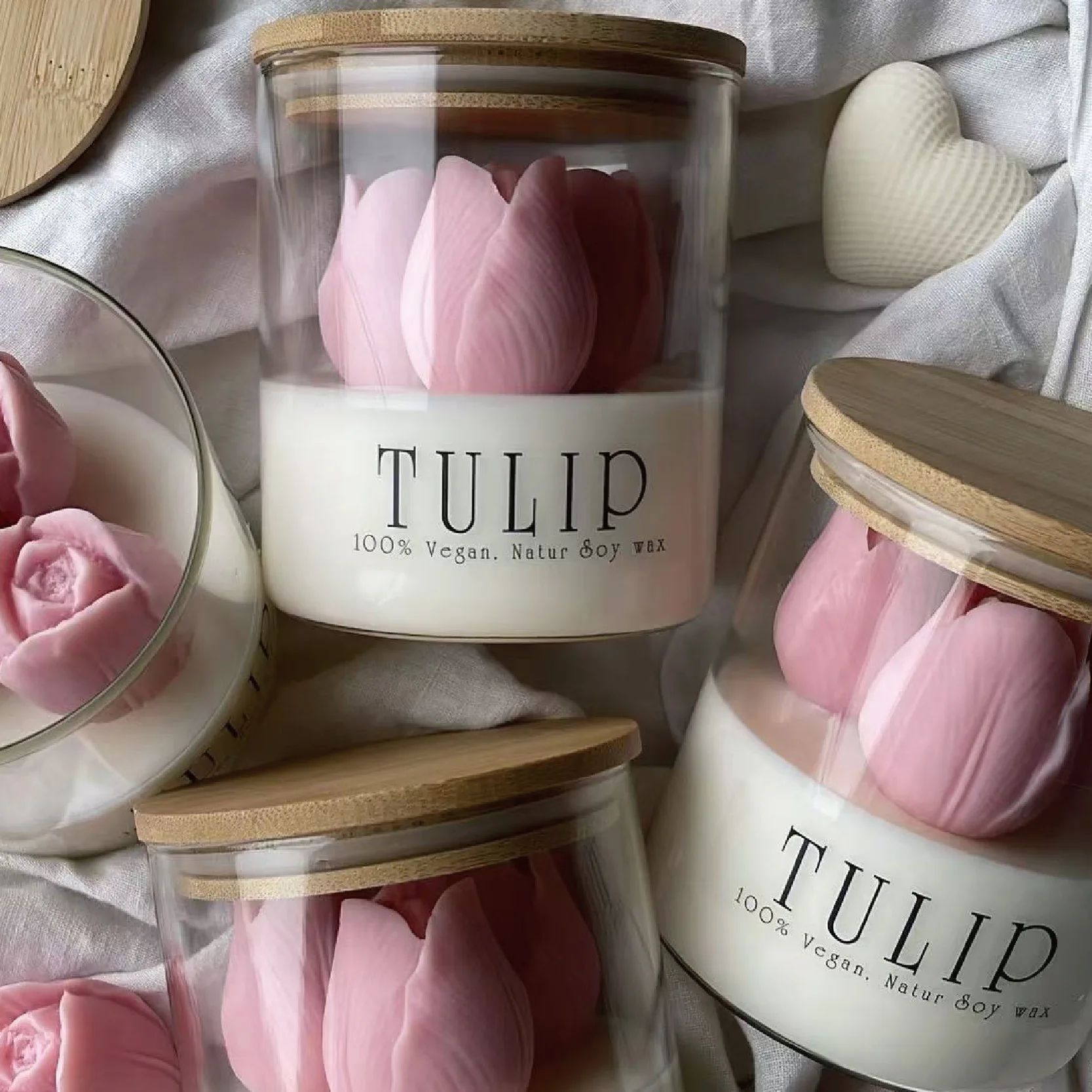 Molde de silicona pequeño para velas con forma de tulipán, para hacer jabón artesanal, piedras aromáticas y flores de tulipán DIY.