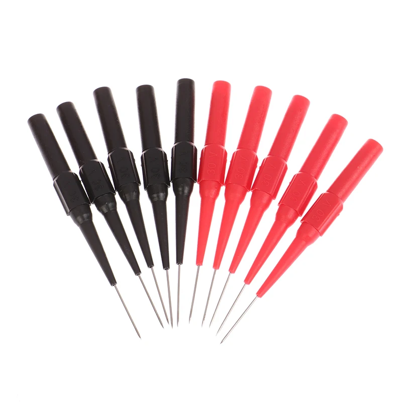 10PCS Multimeter Pen Test Pin Test Probe Measuring Device Clamp Copper Test Lead Test Probes Plug Multimeter Accessories 9CM New
