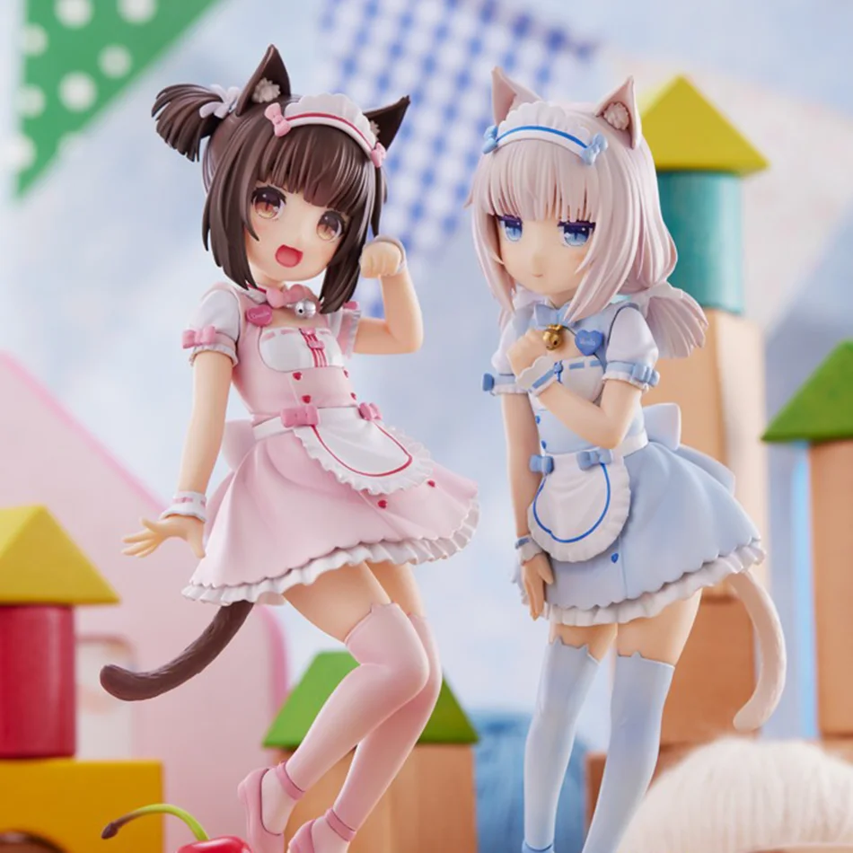 أنيمي NEKOPARA الشكل 18 سنتيمتر القط خادمة الشوكولاته الفانيليا لطيف جميل القط نمط نموذج بولي كلوريد الفينيل ثابت ألعاب أطفال تحصيل دمى هدية