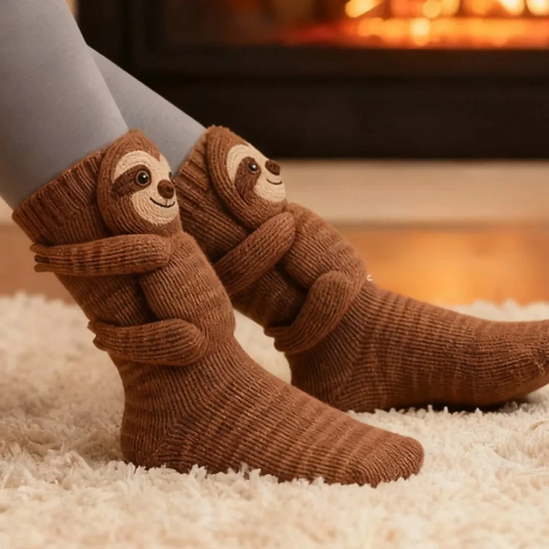 Calzini animali lavorati a maglia 3D Calzini Kawaii in peluche caldi e pelosi accoglienti per donne Adolescenti Bambini Vacanze invernali Regalo di Natale