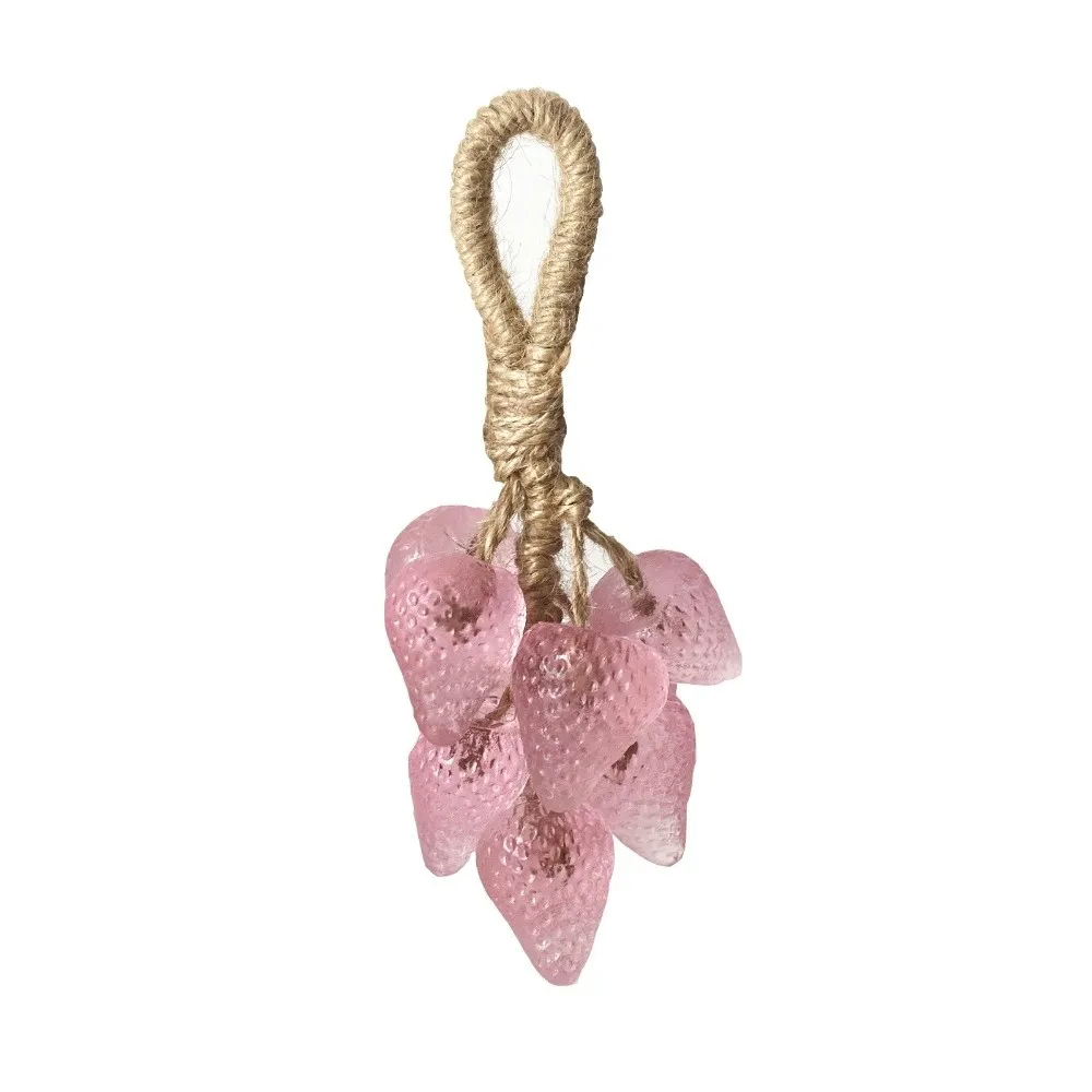 

New Remove Oil Strawberry Soap On A Rope Sterilization Hanging Crystal Soap Whole Bunch Handmade Bath Soaps for Kitchen