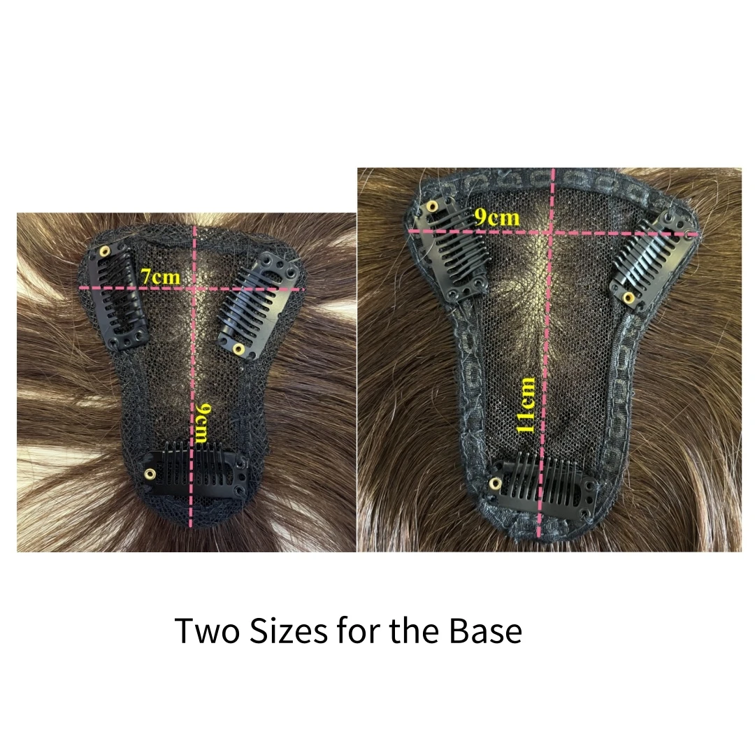 Toppers de cabelo humano de renda suíça para mulheres com grampo de cabelo de desbaste, franja natural, postiços invisíveis