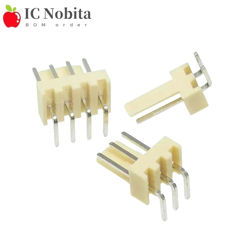 500PCS KF2510 Connector 2.54mm Pitch 2 3 4 5 6 7 8 9 10 Pin Curved Right Angled Header Connector 2510-AW PCB