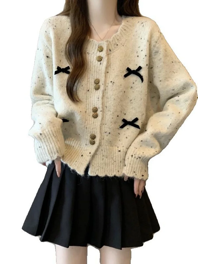 Koreanische Sle Chic ort Strickjacke frauen Herbst Winter Neue Große Größe Fett MM Knoten Pullover Mantel Heißer Feuer Beau