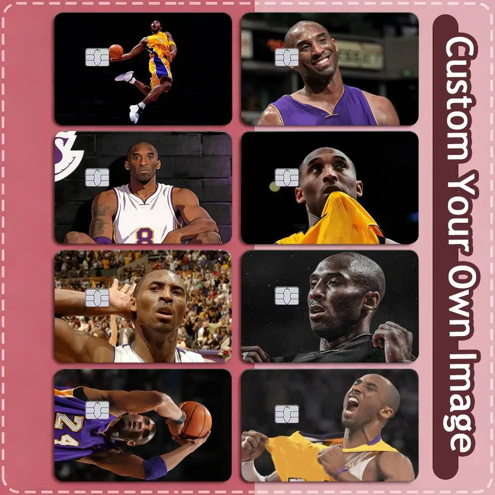 Basketball K-Kobe B-Bryant Credit Card HD Stickers Game Card Decal Small Chip Waterproof Sticker Gift