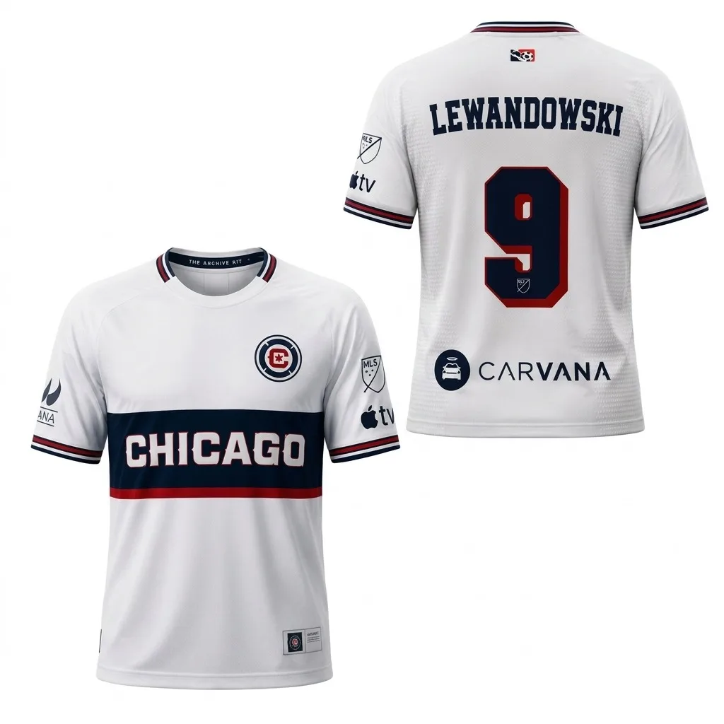 Chicago Fire Lewandowski 9 SpecialEdition 2026 White Soccer Jersey Trendy Casual Quick-drying Sports T Shirt Family Matching