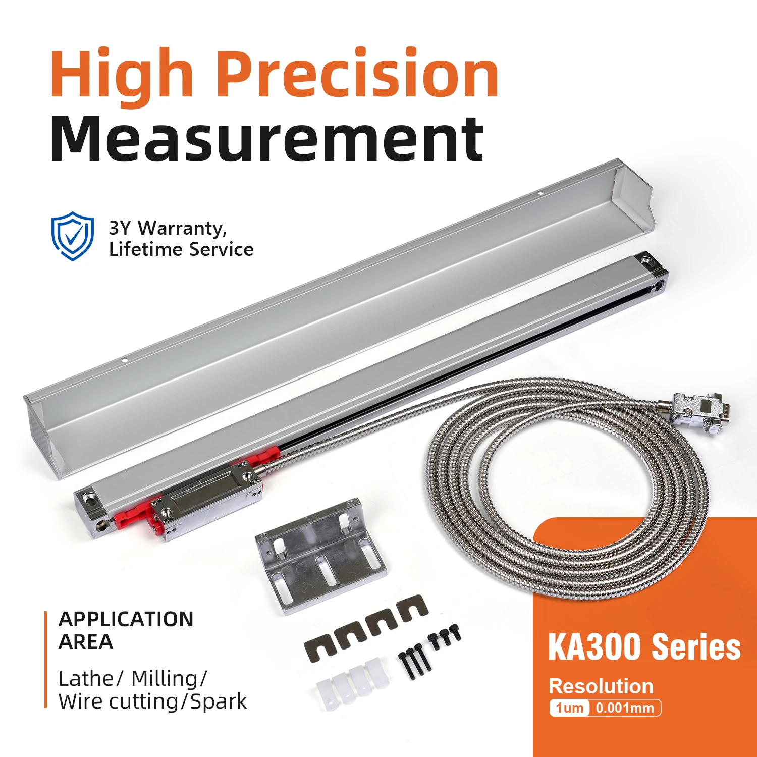 KA300 High Precision Linear Scale Optical Grating Ruler 3 Years Warranty Industrial Measuring Tool for CNC Lathe
