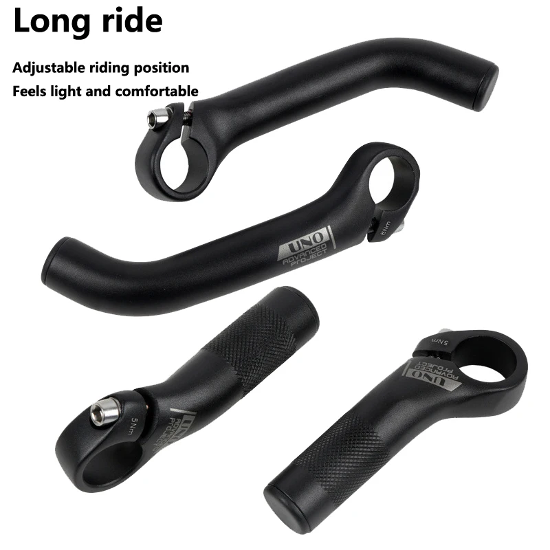 Stoßfester MTB-Fahrradlenker, schwarze Aluminiumlegierung, im Freien, Fahrradgeräte, Aluminium, Hilfs-Reithorn-Rest-Lenker – Detail 5