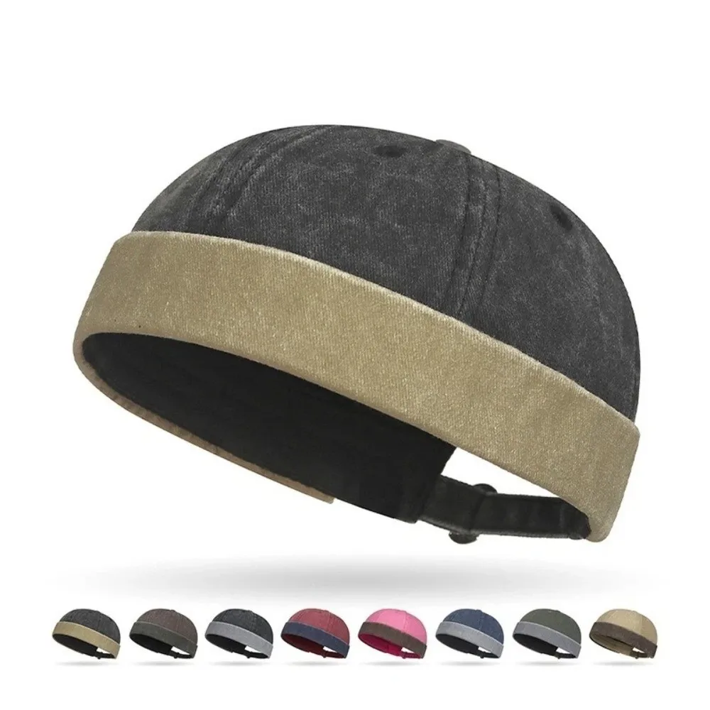 Fashion Brimless Hip Hop Hat Cotton Multicolor Men Skullcap Adjustable Melon Cap Women