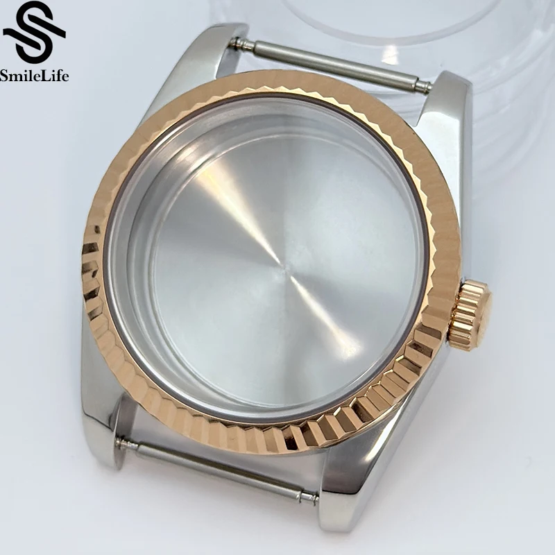 SmileLife сапфировое стекло 36 мм/39 мм для мужчин корпус часов подходит для NH34 NH35 NH36 механизм водонепроницаемый розовое золото-серебро нержавеющая сталь 316L