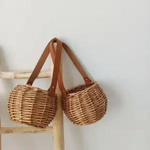 Buatan Tangan Alat Berkebun Menenun Menghias Pernikahan Foto Keranjang Belanja Keranjang Penyimpanan Pot Bunga Wadah Keranjang Piknik 8 keranjang belanja mini penjualan terbaik - №