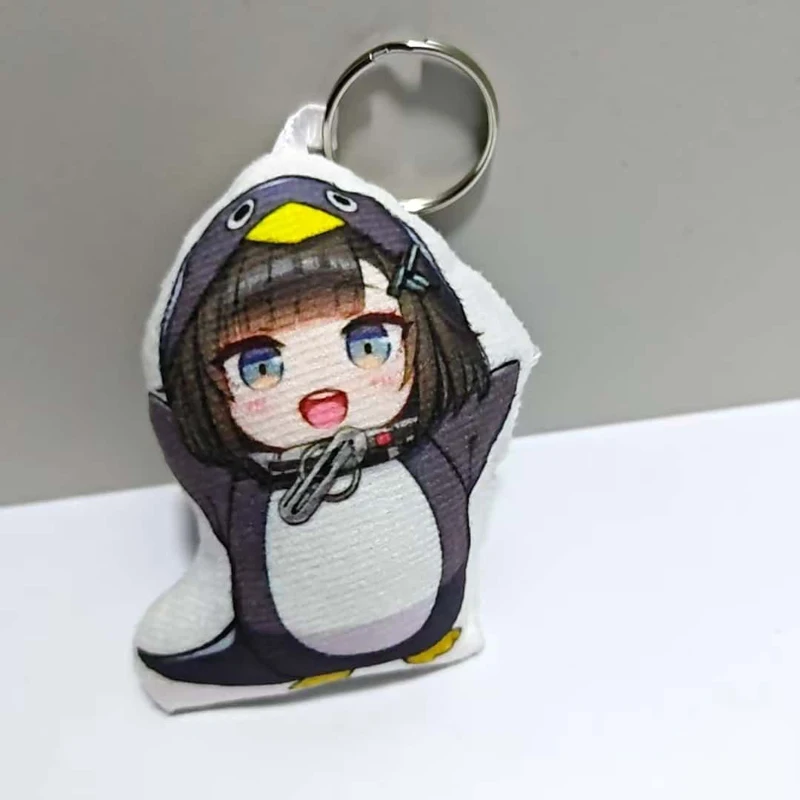 2pcs Set Funny Pressing Can Make Sound Gugugaga Penguin Administrator Plush Toy Game Character Bag Keychain Pendant Plushie Doll view 4