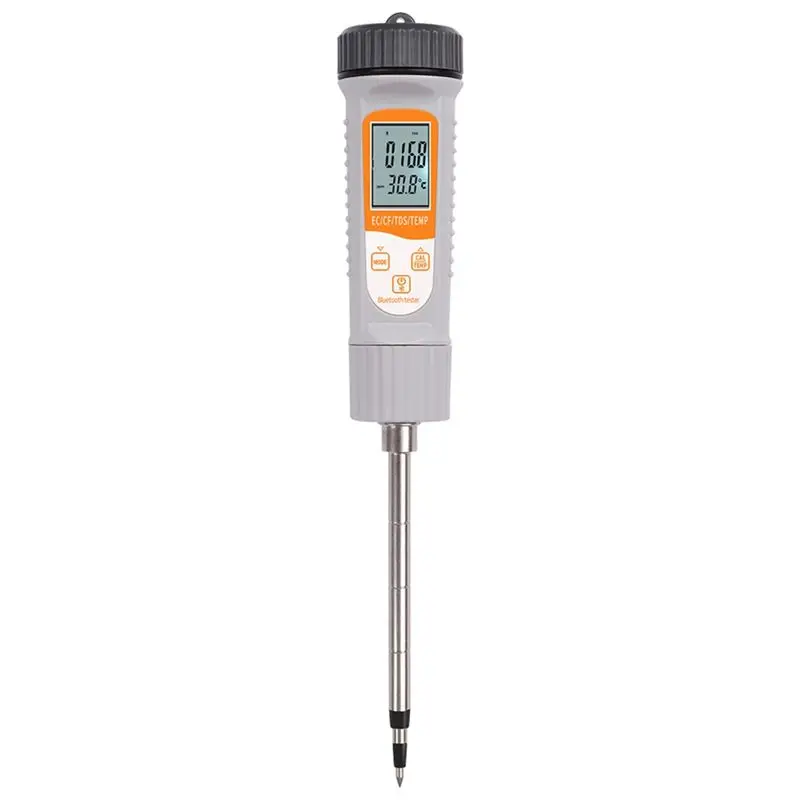 LICE-Smart Tuya Soil EC Meter Bluetooth Soil Conductivity Tester Temperature TDS/CF Analyzer For Hydroponics Planting Garden