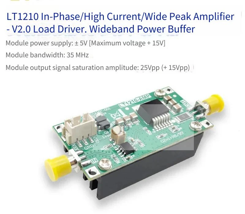 Lt1210 Amplifier Module Drives Amplifier V2 Version 0 Piezoelectric Ceramic Driven High Current Buffer