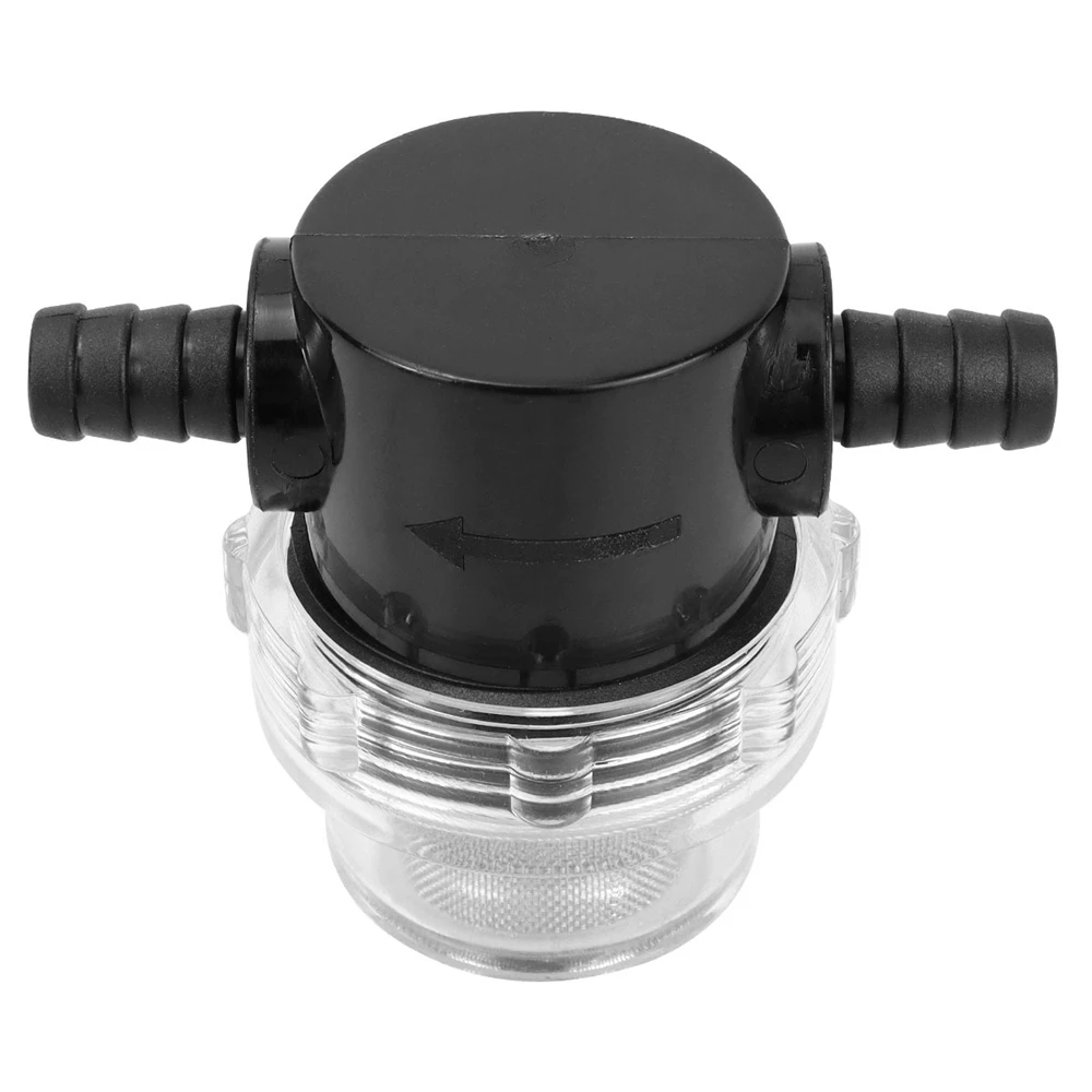 Water Pump Strainer 3/8 ID Hose Barb, Mesh Filter Screen Inline Twist-on Plumbing Strainer 12v Dc for Rv Marine Boat Camper Lawn