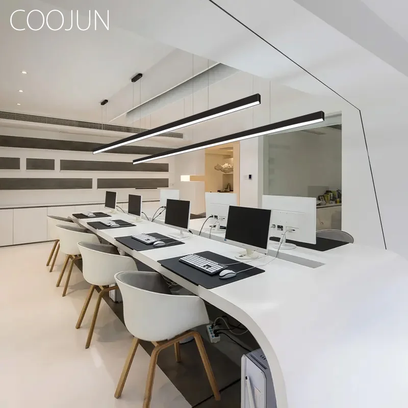 coojun moderno led luzes pingente simples mesa de escritorio sala jantar barra linear luz teto pendurado lampada iluminacao interior 120cm 01