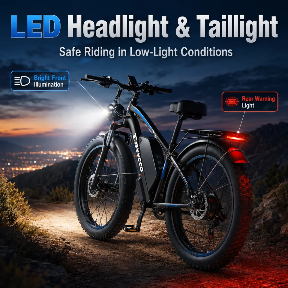 4000W Fat Tire Electric Bike 24×4.0 Mountain E Bike 52V 32Ah Dual Disc Brake Full Suspension Off Road Electric Bicycle image 5