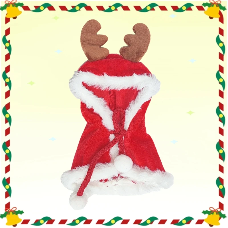 

For 17cm Labubu Clothing Accessories Christmas Reindeer Jumpsuit/Sweater Hat Scarf Set Outfit Clothes Festival Girl Gifts